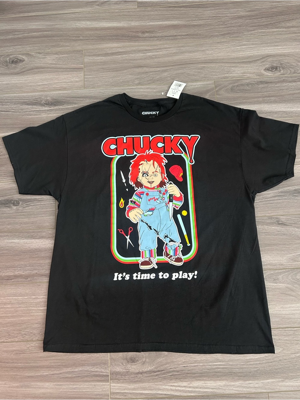 Chucky Graphic Tee - Black "It's Time to Play!"